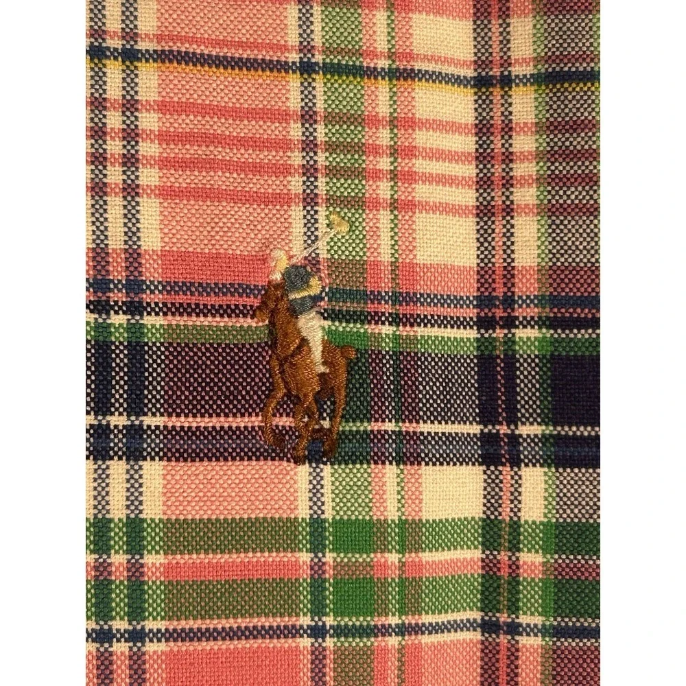 Ralph Lauren Long Sleeve Shirt Pink Multi‎ Colored Plaid XXL